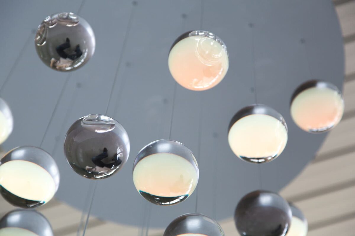 Oled Moon Chandelier by Dominic Harris