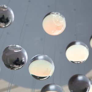 Fixture: OLED Moon Chandelier from Dominic Harris & Cinimod Studio 