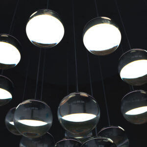 Fixture: OLED Moon Chandelier from Dominic Harris & Cinimod Studio 