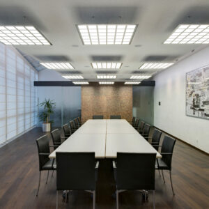 conference room at Audi Forum with OLED luminaires