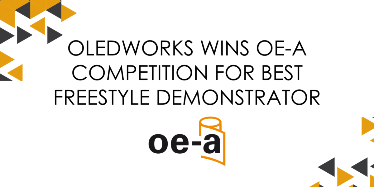OLEDWorks Wins OE-A Competition for Best Freestyle Demonstrator